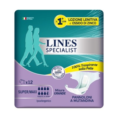 Lines Specialist Pannoloni a Mutandina Large x 12 pezzi