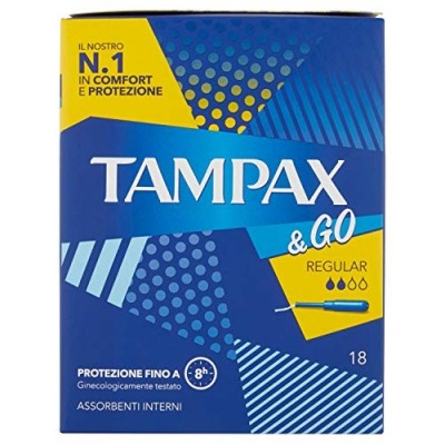 Tampax & Go Regular Tamponi - 18 Pezzi