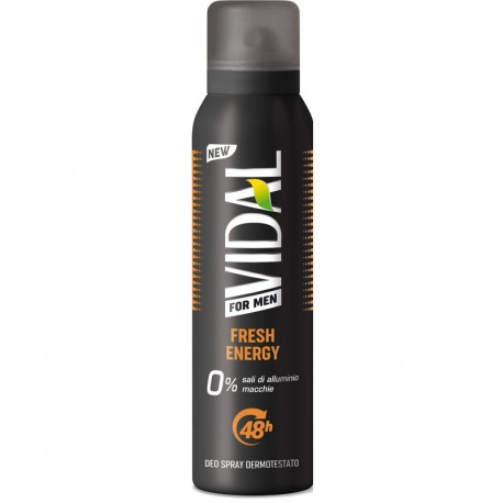 Vidal Deodorante Spray For Men Fresh Energy 48h 150 Ml