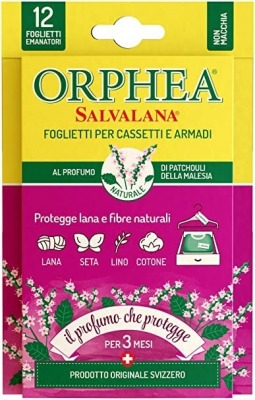 Orphea Salvalana Anti-Tarme 12 Foglietti Patchouli Della Malesia