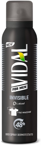 Vidal Deo Spray For Men Invisible 150ml