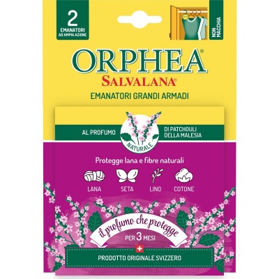 Orphea Salvalana Anti-Tarme Grandi Armadi Patchouli 2 Pz