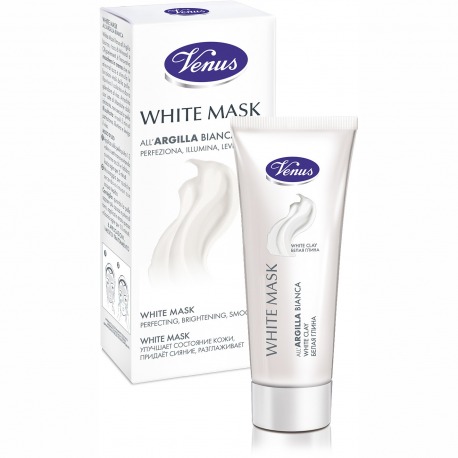 VENUS MASCHERA VISO WHITE MASK ALL'ARGILLA BIANCA PERFEZIONA ED ILLUMINA 40ML