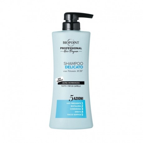 BIOPOINT PROFESSIONAL DELICATO SHAMPOO 5 AZIONI ULTRA MORBIDEZZA TUTTI I TIPI DI CAPELLI 400 ML