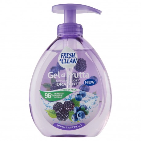 Fresh & Clean Gel di Frutta Sapone Liquido Idratante Mora e Mirtillo 300 ml