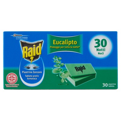 Raid Piastrine Zanzare Eucalipto 30 piastrine