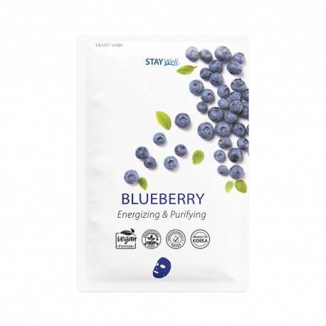 Stay Well Vegan Sheet Mask – Blueberry