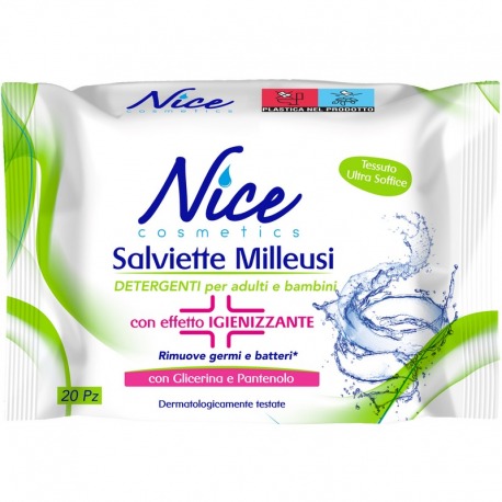 Salviette Milleusi Detergente Per Adulti E Bambini Effetto Igienizzante 20 pz.