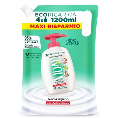 Sapone Liquido Ecoricarica 1200 ml Antibatterico