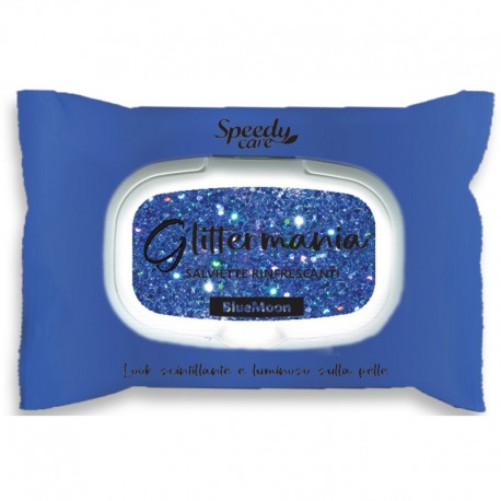 15 Salviette Glitter Mania Blue Moon Rinfrescanti