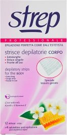 Professionale Strisce Depilatorie Corpo 12 Strisce + 4 Salviettine post-epilazione