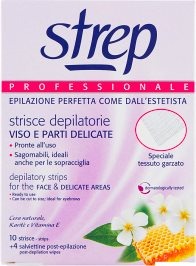 Professionale Strisce Depilatorie Viso e Parti Delicate 10 strisce