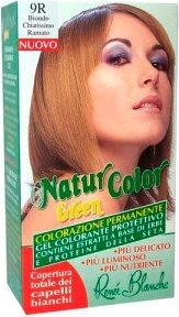 Tinta Per Capelli Colorazione Permanente Naturale Natur Color Green9 R Biondo Chiarissimo Rame