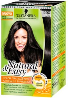 Tinta Per Capelli Colorazione Permanente Natural & Easy N 590 Nero Naturale