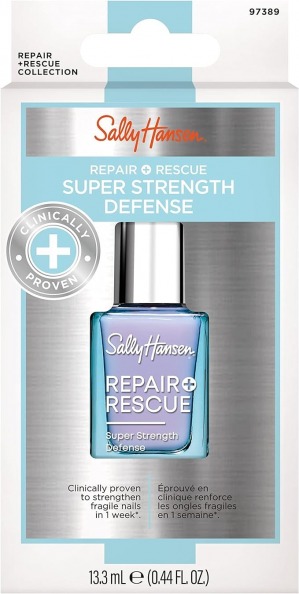 Sally Hansen - Repair + Rescue Super Strength Defense, Smalto Rinforzante Arricchito con Ametista per Unghie Fragili - 13ml