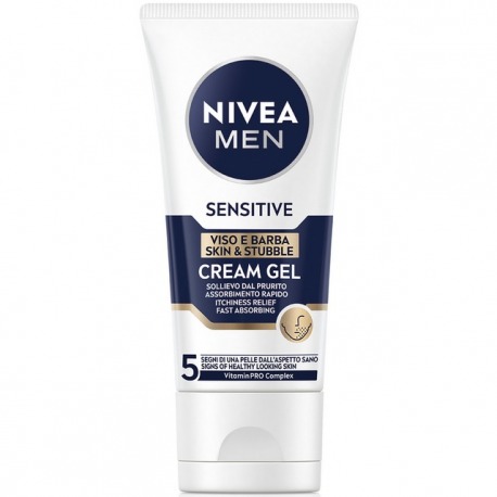 Nivea Men Sensitive Crema Gel Viso E Barba 50 Ml