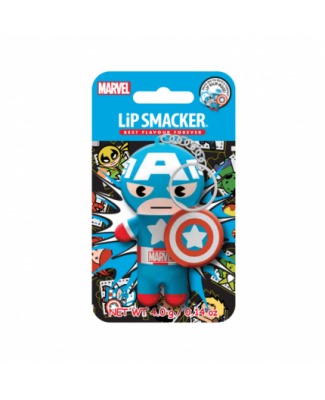 Lip Smaker Marvel Capitan America Rosso Bianco & Blue-Berry Balsamo Per Labbra 4gr